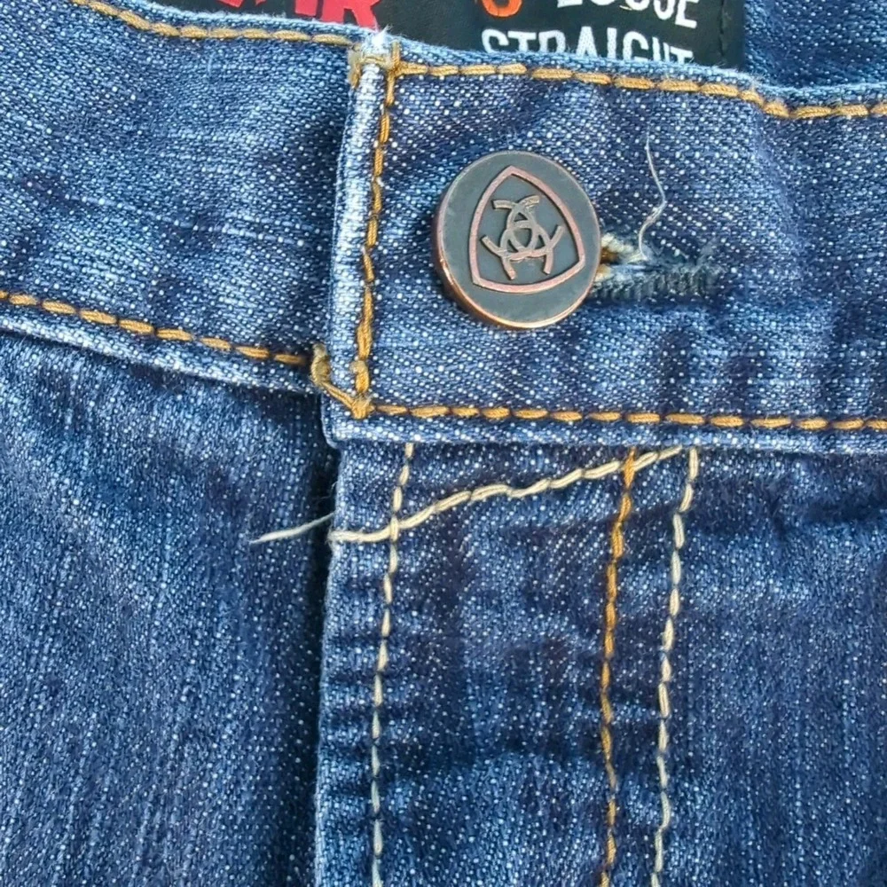 Ariat FR Jeans Men's 40x36 Blue M3 Loose Straight CAT 2 Flame Resistant Work